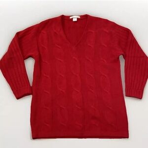 Red Lambswool Angora Sweater Women’s Size M